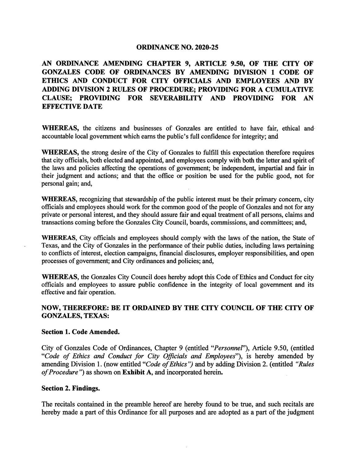 City Officials Face New Proposed Ethics Rules for Conduct